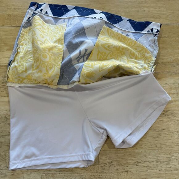Loudmouth Mini Golf Skort Size 0 Blue Argyle New York Yankees MLB Spandex Pocket - Picture 11 of 13